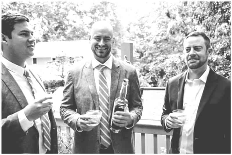 black and white wedding candids raleigh, nc