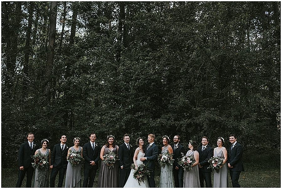 Durham NC wooded outdoor wedding venue 