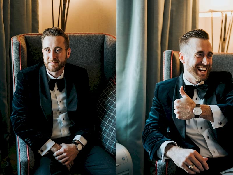 artistic groom portrait