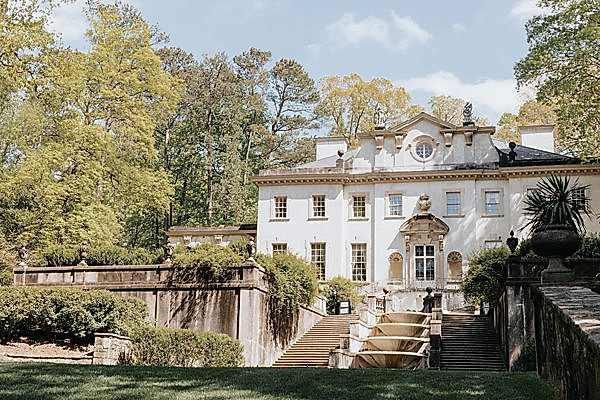 Atlanta History Center Wedding Swan House Fountainside Lawn